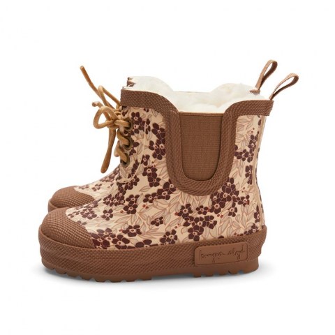 KS2442 - THERMO BOOTS PRINT - WINTER LEAVES DARK RED - Extra 0 (Copy)
